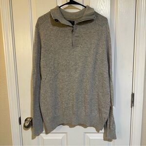 Banana Republic Gray Zip-Up Men's Sweater